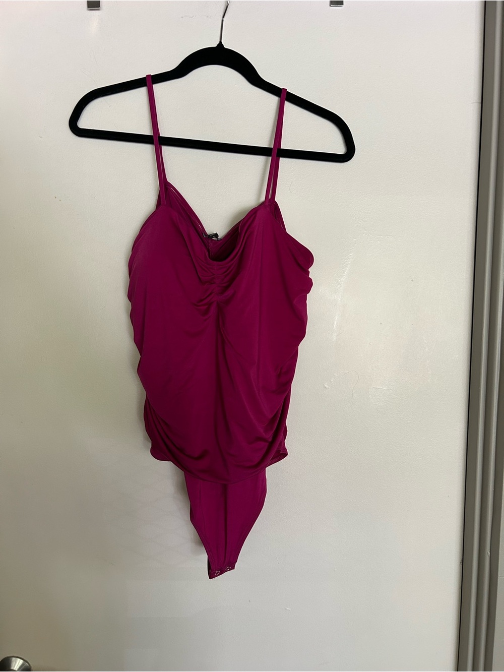 Womens Fuchsia One-Piece bodysuit with padded inserts
